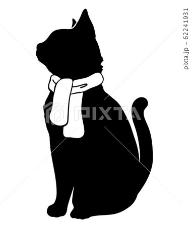 シルエット 動物 猫 マフラー猫 シルエット 動物 猫 マフラー猫 62241931