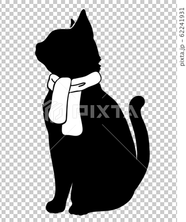 シルエット 動物 猫 マフラー猫 シルエット 動物 猫 マフラー猫 62241931