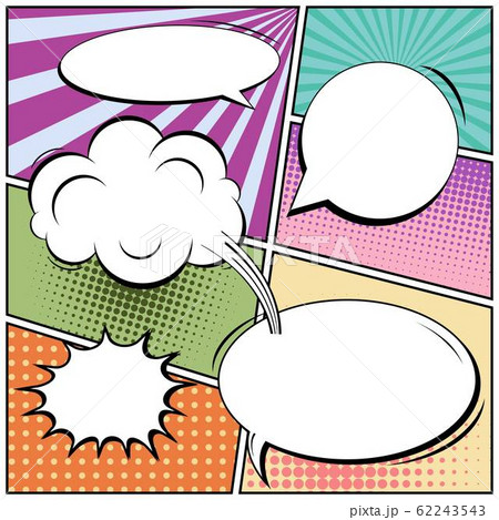 Abstract creative concept vector comic pop art style blank, layout template with clouds beams and Abstract creative concept vector comic pop art style blank, layout template with clouds beams and 62243543