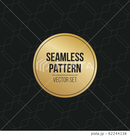 Abstract concept vector monochrome geometric pattern. Dark blue, gold minimal background. Creative 62244136