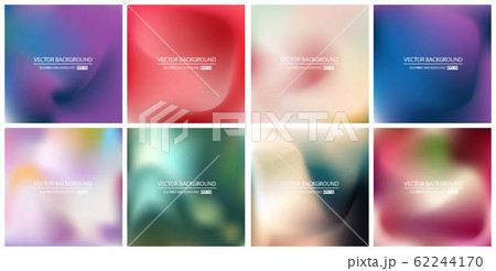 Abstract Creative concept vector multicolored blurred background set. For Web and Mobile Abstract Creative concept vector multicolored blurred background set. For Web and Mobile 62244170