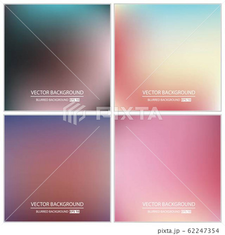 Abstract Creative concept vector multicolored blurred background set. For Web and Mobile 62247354