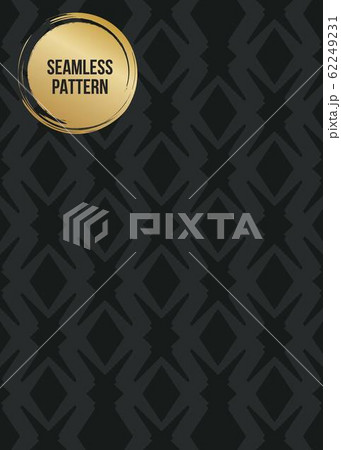 Abstract concept vector monochrome geometric pattern. Dark blue, gold minimal background. Creative 62249231