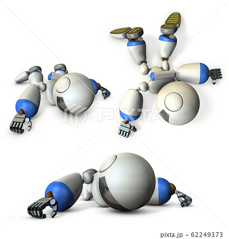 トラブルで倒れた人工知能のロボット 62249373