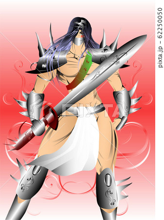 男性 剣士 鎧のイラスト素材