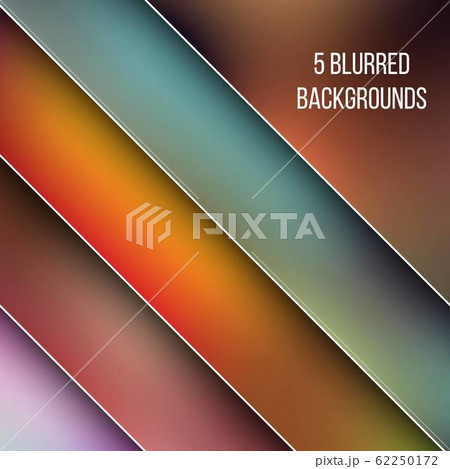 Abstract Creative concept vector multicolored blurred background set. For Web and Mobile 62250172