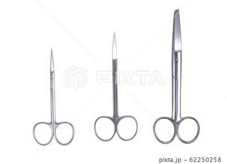 a pair of stainless steel surgical forcep on white background a pair of stainless steel surgical forcep on white background 62250258