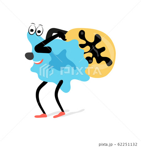 Vector flat medical concept of leukocyte caught the virus Vector flat medical concept of leukocyte caught the virus 62251132