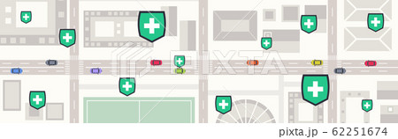 epidemic MERS-CoV medical cross shield indicated points disease spread coronavirus infection wuhan 2019-nCoV pandemic health risk city map horizontal top angle view epidemic MERS-CoV medical cross shield indicated points disease spread coronavirus infection wuhan 2019-nCoV pandemic health risk city map horizontal top angle view 62251674
