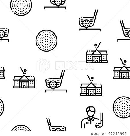 Golf Game Seamless Pattern Vector 62252995