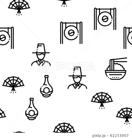 Korea Traditional Seamless Pattern Vector Korea Traditional Seamless Pattern Vector 62253007