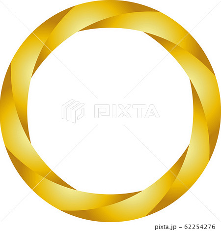 丸 円 金 リングのイラスト素材