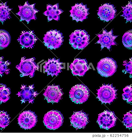 Eastern ethnic style compositions, mehendi, traditional indian henna floral ornament. Eastern ethnic style compositions, mehendi, traditional indian henna floral ornament. 62254756