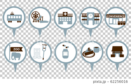 Illustration Tourism Map Map Set Pictogram Symbol Illustration Tourism Map Map Set Pictogram Symbol 62256016