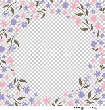 pink and purple flower border