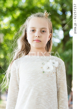 Portrait of a lovely little happy princess girl 62257157