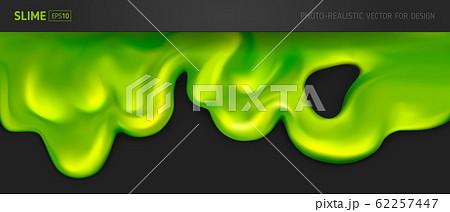 Green realistic slime on a black background 62257447