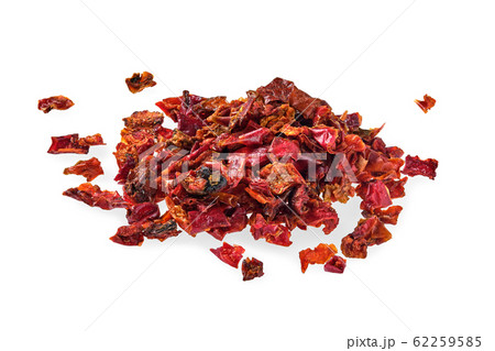 Macro photo of dried paprika isolated on white Macro photo of dried paprika isolated on white 62259585