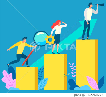 Business Leader and Workers Following Boss Vector 62260773