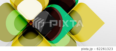 Abstract background - geometric cut paper design flower or square shape composition. Vector Illustration For Wallpaper, Banner, Background, Card, Book Illustration, landing page 62261323