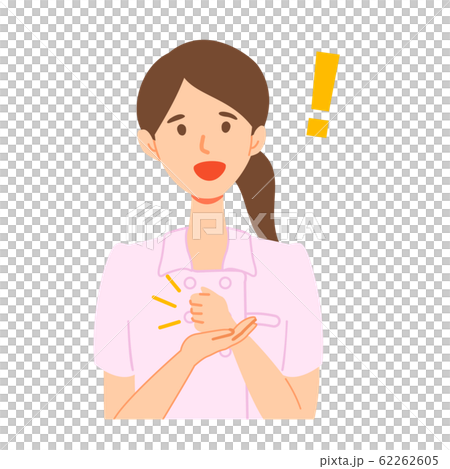 看護師ナースのひらめきイラストのイラスト素材