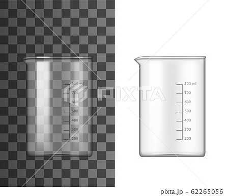 Empty Glass Beaker Or Measuring Laboratory Flaskのイラスト素材