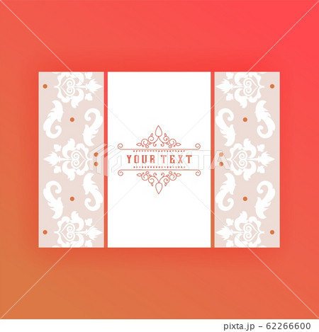 Abstract ornamental frame design, decorative luxury card vector illustration 62266600