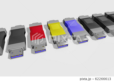 USBメモリ(3DCG：白バック) 62266613