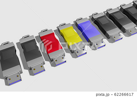 USBメモリ(3DCG：白バック) 62266617