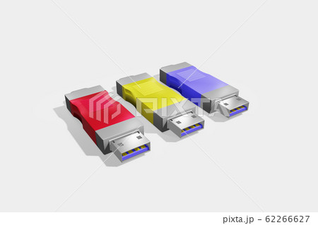 USBメモリ(3DCG：白バック) 62266627