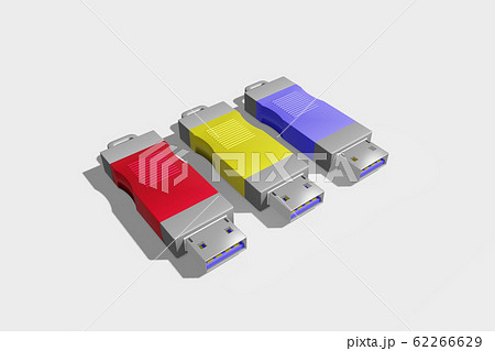 USBメモリ(3DCG：白バック) 62266629