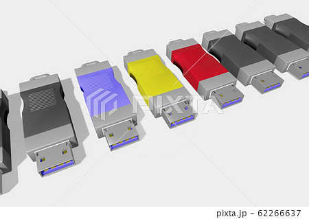 USBメモリ(3DCG:白バック) USBメモリ(3DCG:白バック) 62266637