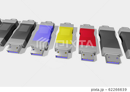 USBメモリ(3DCG：白バック) 62266639