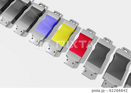 USBメモリ(3DCG:白バック) USBメモリ(3DCG:白バック) 62266642