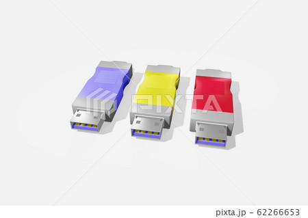 USBメモリ(3DCG：白バック) 62266653