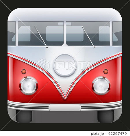 Square Icon Popular bus classic Camper Van 62267479