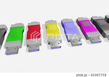 USBメモリ(3DCG:白バック) USBメモリ(3DCG:白バック) 62267758