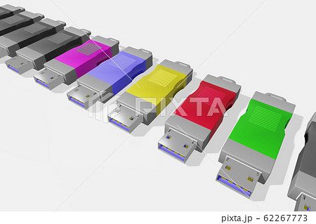 USBメモリ(3DCG:白バック) USBメモリ(3DCG:白バック) 62267773