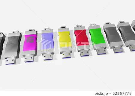USBメモリ(3DCG:白バック) USBメモリ(3DCG:白バック) 62267775