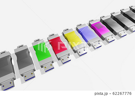 USBメモリ(3DCG:白バック) USBメモリ(3DCG:白バック) 62267776