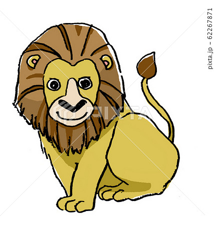 Lion hand drawn illustration - Stock Illustration [62267871] - PIXTA