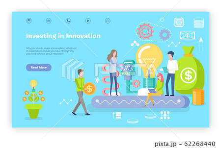 Investing In Innovation Investor Website Textのイラスト素材