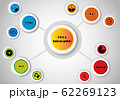 Infographic vector template with motif of PDCA 62269123