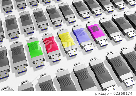 USBメモリ(3DCG:白バック) USBメモリ(3DCG:白バック) 62269174