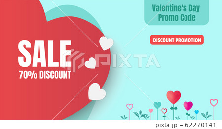 Valentine's day discount promotion banner for 62270141