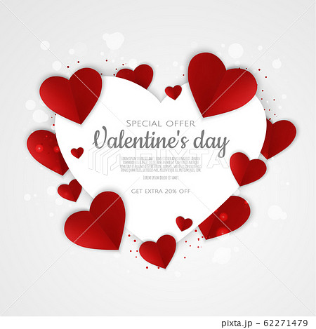 Valentines day background with Paper Heart. Can be used for Wallpaper, flyers, invitation, posters, brochure, banners. Valentines day background with Paper Heart. Can be used for Wallpaper, flyers, invitation, posters, brochure, banners. 62271479