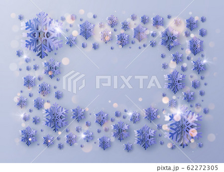 Merry Christmas and Happy New Year greeting template frame with foil snowflakes for holiday posters, placards, banners, flyers and brochures. EPS 10 Merry Christmas and Happy New Year greeting template frame with foil snowflakes for holiday posters, placards, banners, flyers and brochures. EPS 10 62272305