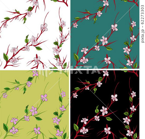 Abstract seamless pattern with pink sakura on Abstract seamless pattern with pink sakura on 62273303