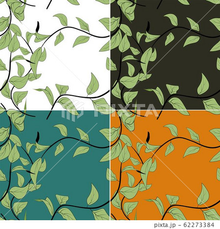 Colorfull leaves in modern style on colorfull Colorfull leaves in modern style on colorfull 62273384