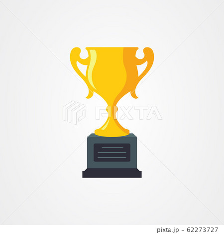 Trophy logo icon vector illustration. Golden 62273727